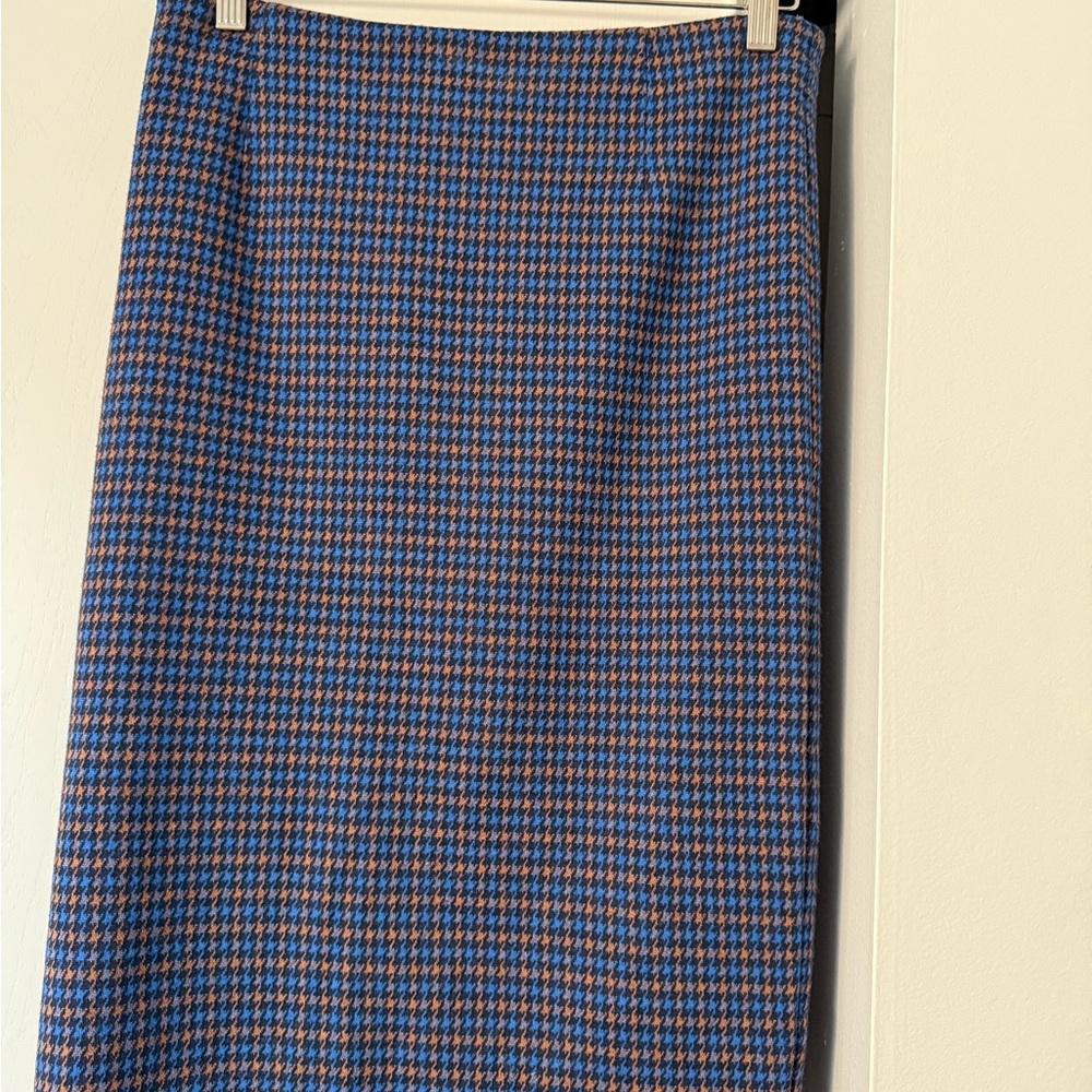 MaxMara Weekend Elegant Blue and Brown Pencil Skirt